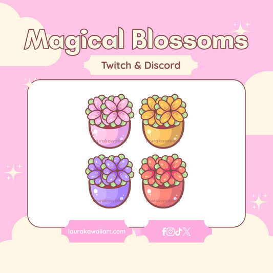 Magical Blossoms ✨🌸 Badge Pack for Twitch & Discord